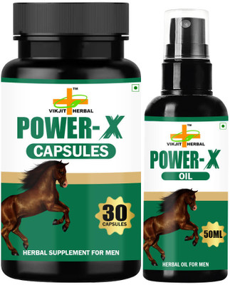 VIKJIT HERBALS POWER-X COMBO(30 Capsules, 50 ml)