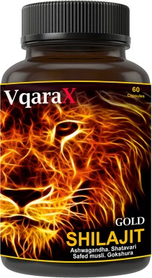 VqaraX ClearCut shilajit Gold Power ayurvedic capsule for men 60