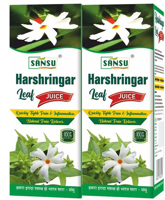 Sansu Night Jasmine Parijat Harshringar Leaf Juice - 500ml.(Pack of 2, 1000 ml)