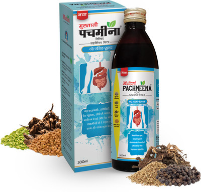 Multani Pachmeena Digestive Syrup (Sugar Free)| Relief From Acidity - 300ml(300 ml)