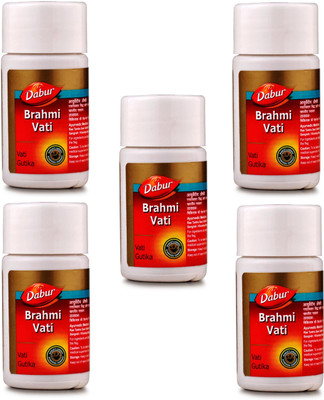 Dabur Brahmi Vati 40 Tablets for Mental Stress & Memory(Pack of 5, 40 Tablets)