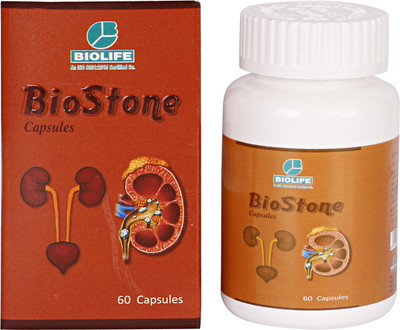 BIOLIFE Biostone Capsules – Herbal Support for Kidney & Urinary Health(60 Capsules)