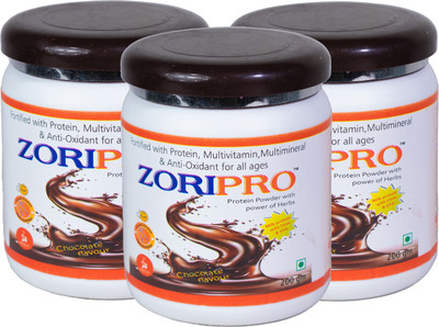 ZORIPRO Multivitamin & Multimineral Anti Oxidant I DHA I EPA Chocolate I 200gm Pack of 3(Pack of 3, 60 g)
