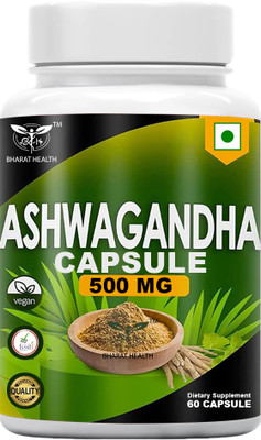 BHARAT HEALTH Organic Ashwagandha Capsule Helps in Strength and P0WER FOR MEN (60 Capsule)(120 Capsules)