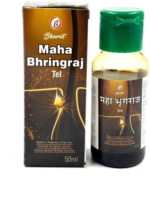 BHARAT AYURVEDIC AUSHDHALAYA Maha Bhringraj Tail Ayurvedic & Herbal Oils for Health 100ml(PACK OF 2)(Pack of 2, 200 ml)
