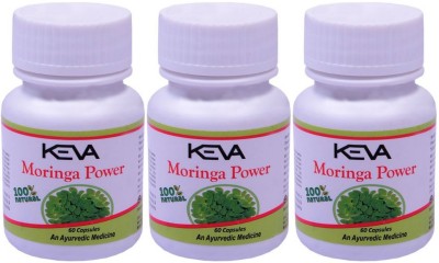 KEVA MORINGA POWER(60 CAPSULE,500MG):Antioxidants protect cells from oxidative damage(Pack of 3)