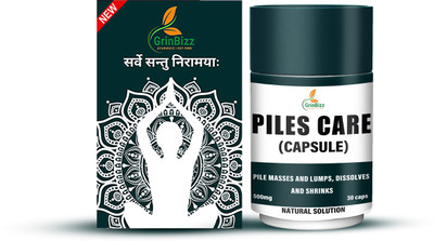 grinbizz Piles Care Capsule Fast Relief From Bavasir, Itching And Constipation(30 Capsules)