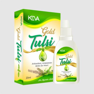 KEVA Gold Tulsi Drops Concentrated Extract of 5 Rare Tulsi &Natural Immunity Boosting
