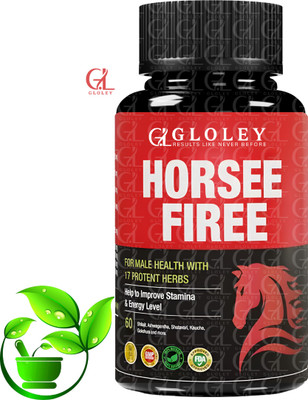 GLOLEY Horse Refined Orignal Capsule With Fire Ayurveda Blend Tablets(60 Capsules)