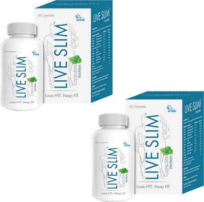 arlak Live Slim Capsules For Weight Management, Fat Burner with Garcinia Cambodgia(Pack of 2, 120 Capsules)