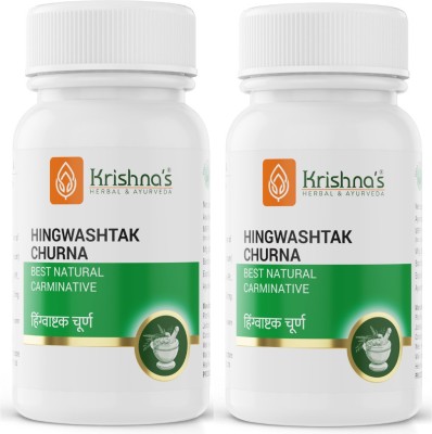 Krishna's Herbal & Ayurveda Hingwashtak Churna | Gives Relief from Gas | Pack of 2 | 50g Each(Pack of 2)