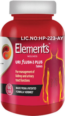 Elements Uri Flush-3 Plus 60 Tablet For management of kidney and urinary tract funtions(60 Tablets)