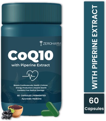 ZEROHARM CoQ10 with Piperine | Improves Heart Health | 125mg Improves CoQ10 Absorption