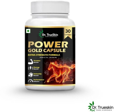 Dr.TrueSkin Power Gold Herbal Men’s Daily Vital Force Plus 30 Capsules A01(30 Capsules)