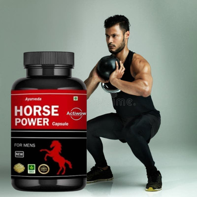 ACTIWOW Horse Power Capsules - Turbo Energy and Endurance Formula(30 Capsules)