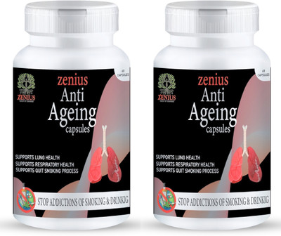 Zenius Anti Ageing Capsules Help To Stop Alcohol/Smoking/Tabaco/Sharab Mukti Dava(Pack of 2, 120 Capsules)
