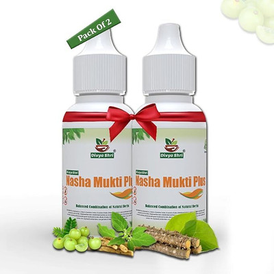 Divya Shri Nasha Mukti Plus Pack of 2 | Ayurvedic Herbal Remedy for De-Addiction(Pack of 2, 60 ml)