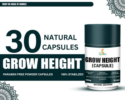 grinbizz Grow Height Capsule Natural Way to Increase Height/Height Gainer/Height Booster(30 Capsules)