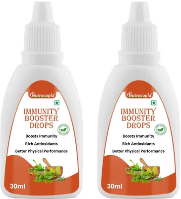 NUTROCOPIA Immunity Booster Drops for Strength & Stamina Relief from Cough Cold (2x30ML)(2 x 30 ml)