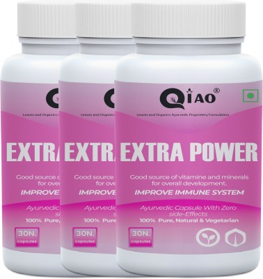 Qiao Extra Power Immunity Power Women Tablet For Overall Cellular Health ,Stamina(Pack of 3)