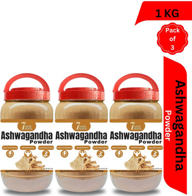 7Herbmaya Natural Ashwagandha Powder- Withania Somnifera Each 1Kg(Pack of 3, 1 kg)