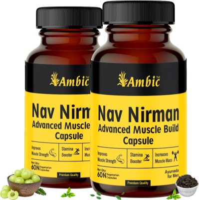 AMBIC Nav Nirman Advanced Muscle Build Capsule For Muscle Gain and Bone Strength(Pack of 2)