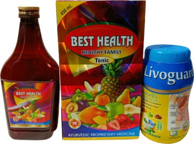 VEDANTRA AYURVEDA BEST HEALTH HEALTHY FAMILY TONIC & LIVOGURD CHURNA(Pack of 2)