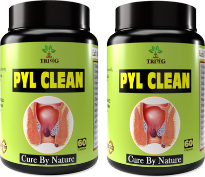 Trivang Pyl Clean Capsule for piles pain control bleeding (Pack of 2)(Pack of 2, 120 Capsules)