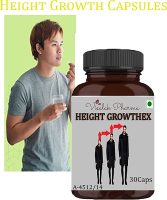 visalak pharma Height Growthex Height Grow, Increase Height, 30 Capsule (Pack 1)