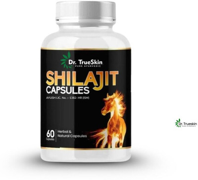 Dr.TrueSkin Shilajit Gold Daily Power Energy 60 Capsules SLT01 A01(60 Capsules)