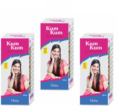 Kumkum Ayurvedic Syrup Formulation For Female Uterine Problems & Leukkoreha(Pack of 3, 600 ml)