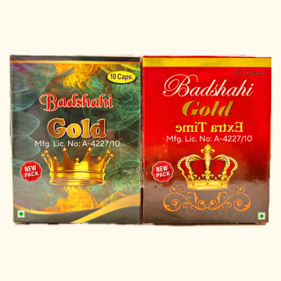 Rana BADSHAHI GOLD EXTRA TIME 10 CP + BADSHAHI GOLD 10 CP (EACH 20 CPS)(Pack of 2, 20 Capsules)