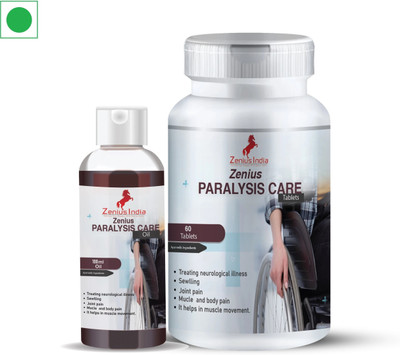 Zenius Paralysis Care Kit for Nerve Support, Muscle Support, Mental Well-being(60 Tablets, 100 ml)