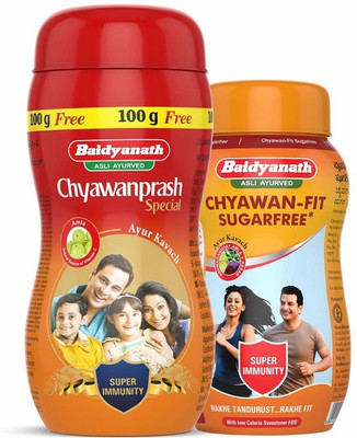 Baidyanath Chyawanprash Special 950g & Chyawan-Fit Sugarfree 500gm (Pack of 2) Combo Pack(Pack of 2, 1.5 kg)