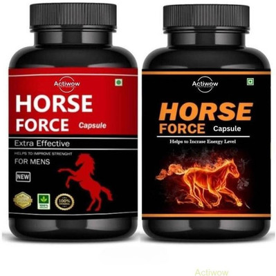 ACTIWOW Horse Force Capsule Combo Herbal Support for Endurance VGH01 D04(30 Capsules)