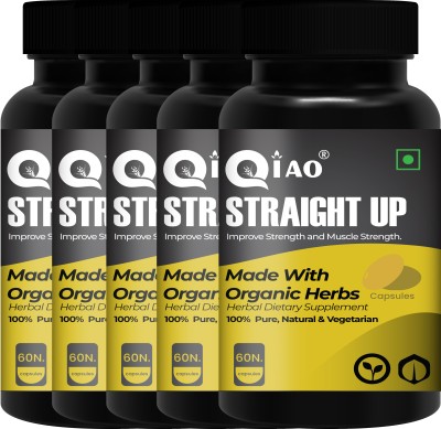 Qiao Straight Up Wellness Power Capsule For Men _ Good For Health _ Restore Stamina(Pack of 5)