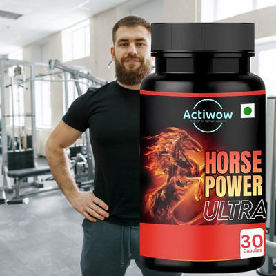 ACTIWOW Natural Horse Power Ultra Ayurvadic Energy & stamina booster for man Ultra cap(30 Capsules)