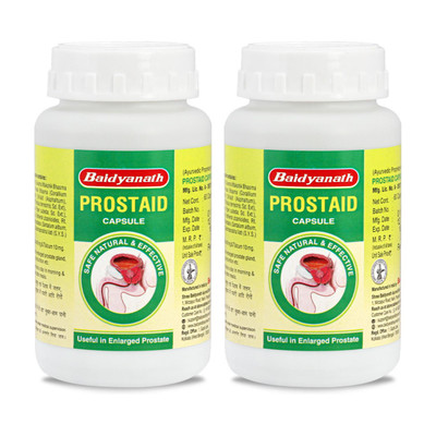 Baidyanath Prostaid 60 Capsule|For Complete Prostate Care and Healthy Urinary Tract System(Pack of 2, 120 Capsules)