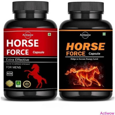 ACTIWOW Horse Force Capsule Combo for Lasting Energy and Vitality VFX57 G07(30 Capsules)