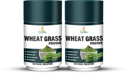grinbizz Wheat Grass Powder Support For Natural Detox/Healthy Joints/Boost Immunity(2 x 75 g)