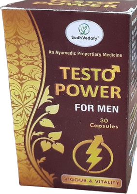 Sudh Vedafy Testo Power Ayurvedic Stamina Booster Enriched With Kesar For Men 30 Capsules(30 Capsules)
