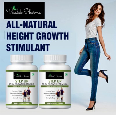 visalak pharma Step Up Body Growth Height Increasing Booster(An Ayurvedic Body Growth Formula)(Pack of 2)