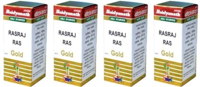 Baidnath Rasraj Ras with Gold (4 Packs, Each Pack 10 Tablets)(Pack of 4)