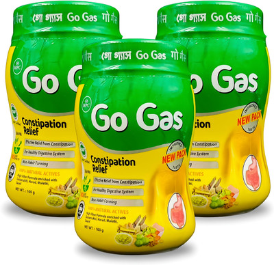 HERBSHD Ayurvedic Go Gas Churna | Relief From Constipation | Healthy Digestive System(Pack of 3, 300 g)