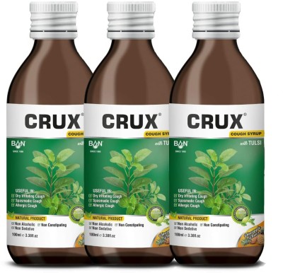 Crux Ayurvedic Cough Syrup with Tulsi(Pack of 3)