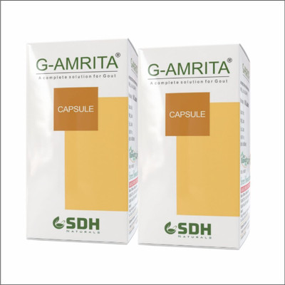 Shree Dhanwantri Herbals G Amrita Capsules, Supports Healthy Uric Acid Levels, Supports Joint Comfort(Pack of 2, 120 Capsules)