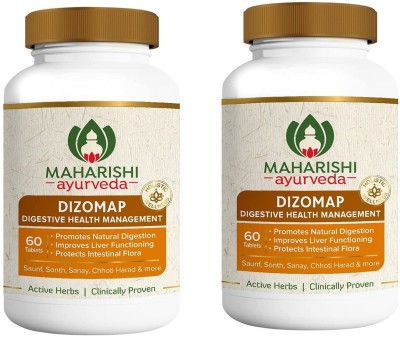 MAHARISHI ayurveda Dizomap for Indigestion & Constipation Improves Liver Intestinal Functioning(Pack of 2)