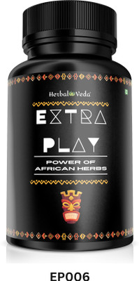 herbal veda Extra Play For Men More Boost In Stamina With African Herbal Medicine 30 Capsule(30.01 Capsules)