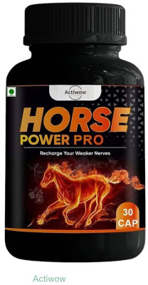 ACTIWOW Horse Power Pro Capsule Combo for enhanced performance & endurance KIOLW70(30 Capsules)