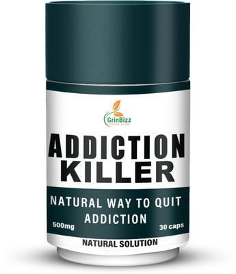 grinbizz Addiction Killer Capsule For Stop Alcohol/Smoking/Tabaco & Drinking/Nasha Band(30 Capsules)